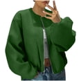 thumbnail image 1 of Wowcloth Women's Solid Color Zipper Dual Pockets Long Sleeve Casual Jacket - Non-Hooded Drawstring Hem for Everyday Wear & Outdoor Activities, 1 of 2