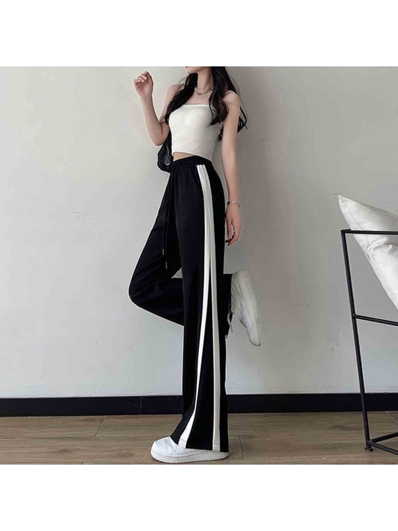 Women's Straight Leg Pants with Pockets, Striped or Solid Color, Draped Fit, Comfortable and Fashionable for Daily Wear, Spring Summer and Travel