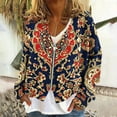 thumbnail image 1 of Wowcloth Women's Stylish Printed Fleece Zip-Up Cardigan - Cozy V-Neck Long Sleeve Outerwear for Winter & Casual Wear, 1 of 5