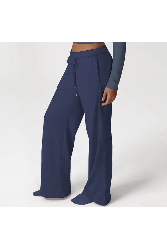 Women's Sweatpants Straight Leg High Waist Casual Drawstring Sweat Pants Workout Athletic Joggers with Pockets