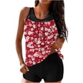 thumbnail image 1 of Wowcloth Women's Tankini Swimsuit Set, Modest High-Waist Two-Piece with Fashionable Print and Removable Padding, Beach Swimming Outfit for Vacation and Pool Party, 1 of 4