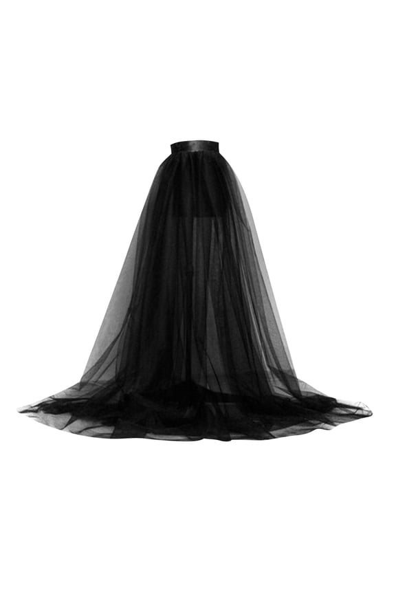 Women's Tulle Skirts High Low Layered Puffy Fairy Skirts Midi Length Irregular Tutu Skirt