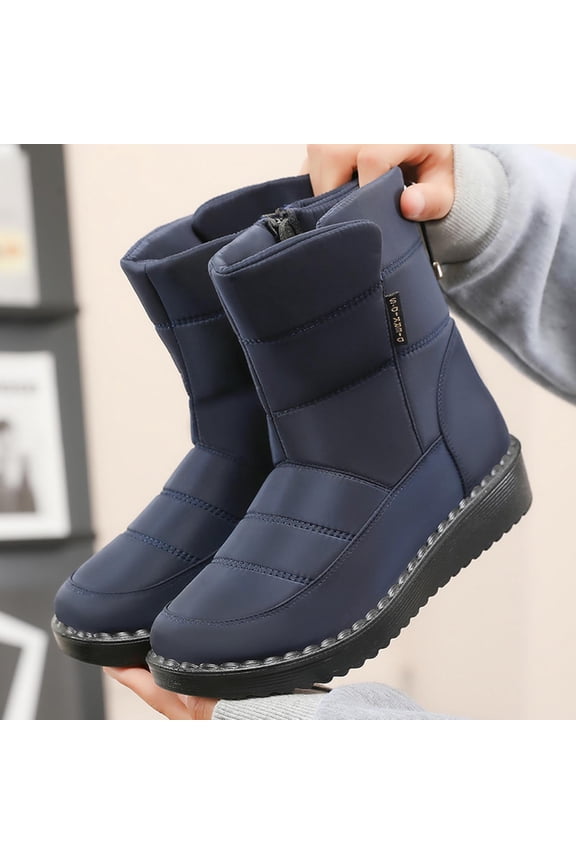 Women's Vintage High-Top Snow Boots – Insulated Thermal Lined with Lightweight Polyurethane for Winter Comfort & Casual Wear