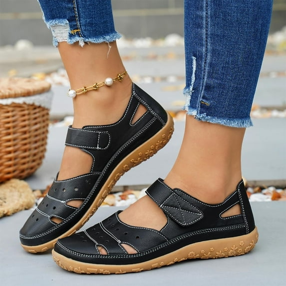 Wowcloth Women's Wedge Beach Sandals – Fashion Casual Spring Summer New Style with Solid Color and Versatile Design for Outdoor Wear