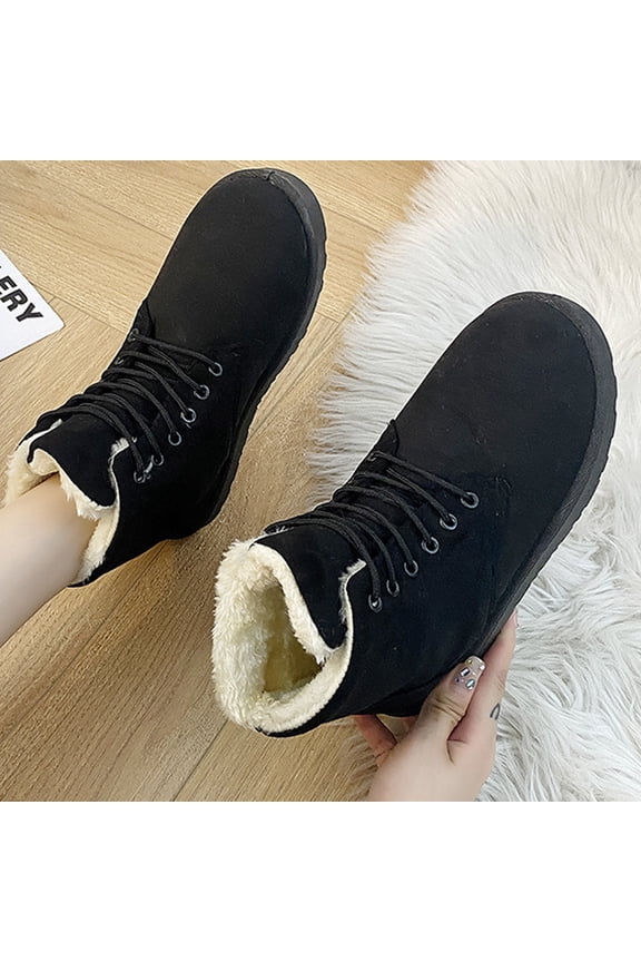 Women's Winter Boots – Comfortable Lace-Up Ankle Design with Warm Insulation for Snowy Days and Outdoor Activities