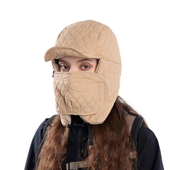 Wowcloth Women's Winter Fleece Hat with Ear Flaps, Windproof Thermal Design for Outdoor Activities and Cold Weather Protection