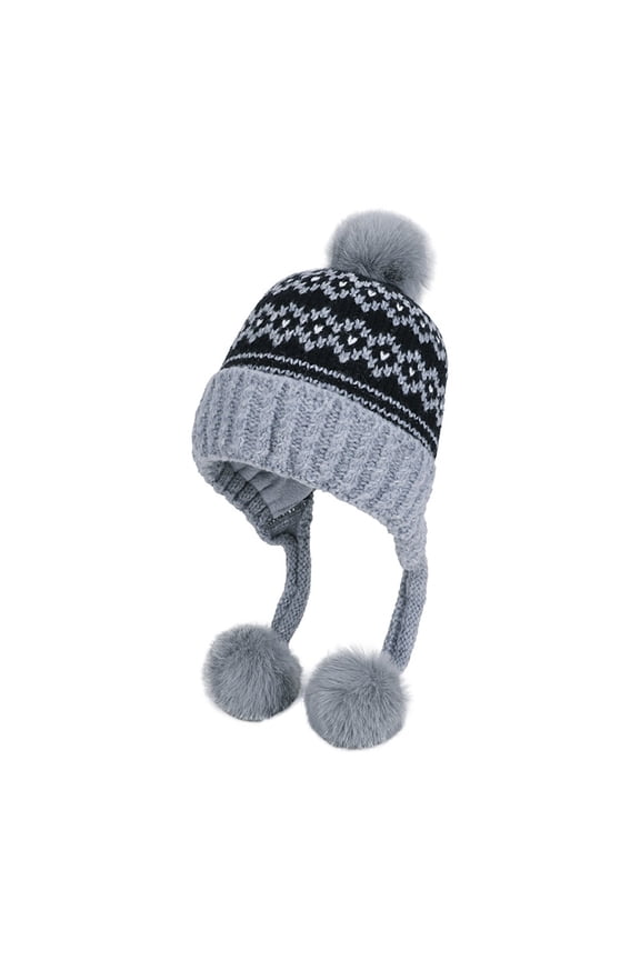 Women's Winter Knit Hat with Ear Flaps, Plush-Lined Warm Wool Beanie for Cold Weather, Oversized Slouchy Design with Face-Flattering Fit, Cozy Knit Cap for Daily Use and Outdoor Activities
