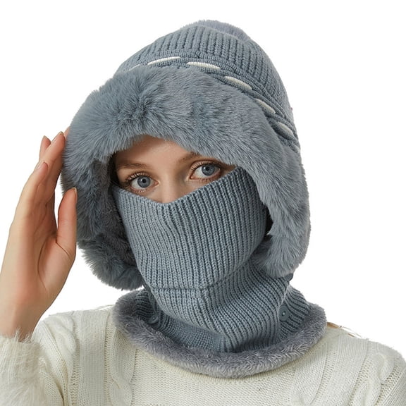Wowcloth Women's Winter Scarf-Balaclava Knit Hat, Cozy Warm, Neck Warmer Cold Weather Accessories