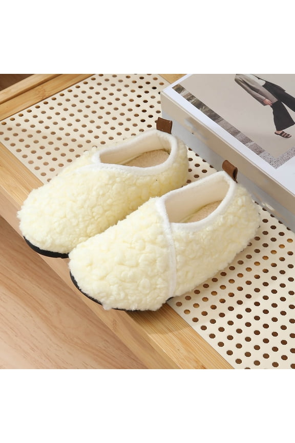 Women's Winter Slippers - Non-Slip Thick Sole Bootie Socks with Heel Coverage for Indoor Home Use