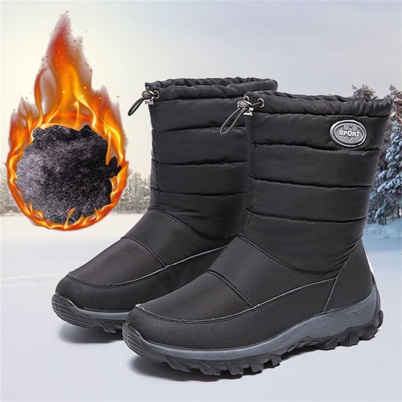 Wowcloth Women's Winter Snow Boots – Fleece-Lined Warm Ankle Boots with Waterproof Design for Outdoor Activities & Daily Winter Wear