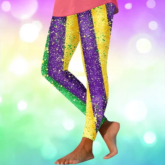 Wowcloth Women's Yoga Pants with Carnival All-Over Print, Fitted Casual Fashion Leggings for Carnival and Daily Wear