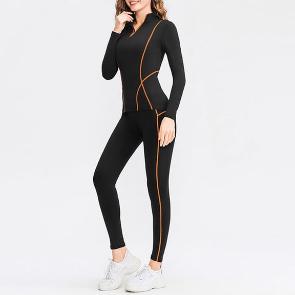 Wowcloth Women's Yoga Set, Round Neck Comfortable Fit, Breathable and Stretchy Activewear for Yoga, Gym and Daily Use