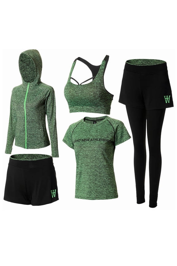 Women's Yoga Set, Summer Quick-Dry Fitness Outfit for Morning Running and Daily Exercise