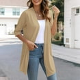 thumbnail image 1 of Wowcloth Womens 2025 Summer Lightweight Cardigan 3/4 Length Sleeve Open Front Casual Loose Shirts Top Beach Cover Ups, 1 of 8