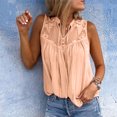 thumbnail image 1 of Wowcloth Womens Chiffon Blouse, Solid Color V-Neck Design, Sleeveless Top for Spring and Summer, Casual Office Wear, 1 of 8
