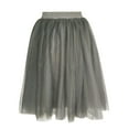 thumbnail image 1 of Wowcloth Womens Pleated Gauze Knee Length Skirt Adult Dancing Skirt, 1 of 5