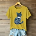 thumbnail image 1 of Wowcloth Womens Summer Fashion Print Short Sleeve Short Sleeve Round-neck T-shirt Blouse, 1 of 5
