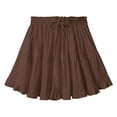 thumbnail image 1 of Wowcloth Womens Summer Solid Color Elastic Drawstring Loose Skirt, 1 of 7