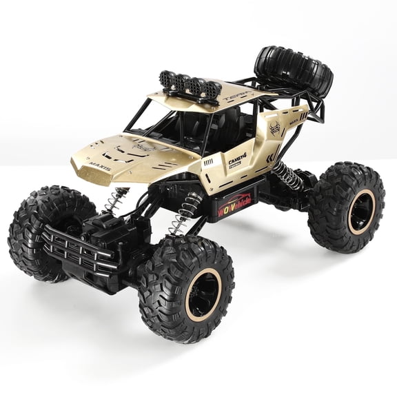 Wowehicle 1:12 Large RC Car, 4WD Remote Control Truck 2.4GHz Alloy Model for Ages 3+ Kids & Adults, Gold