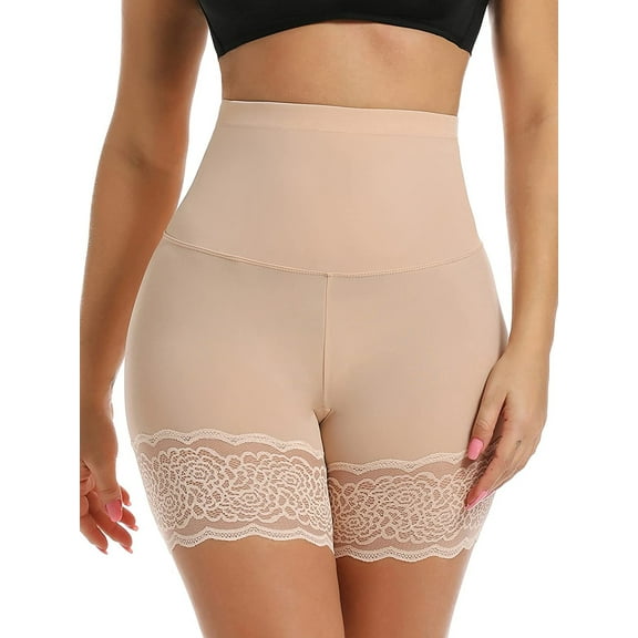 Wowen Seamless Shapewear Tummy Control Panty High Waist Lace Thigh Slimmer Body Shaper Underwear Slimming Briefs