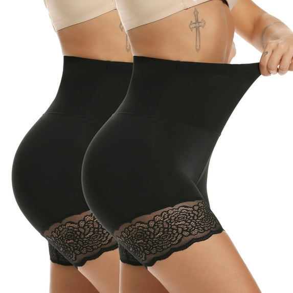 Wowen Seamless Shapewear Tummy Control Panty High Waist Lace Thigh Slimmer Body Shaper Underwear Slimming Briefs