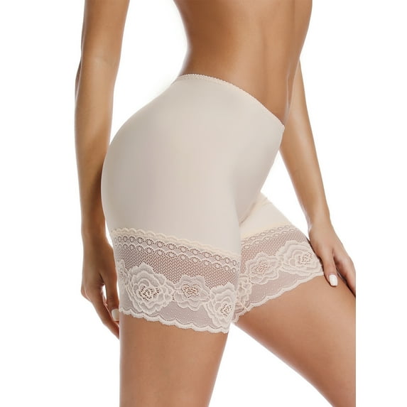Wowens Slip Shorts for Under Dresses Lace Panty Anti Chafing Underwear Body Shaper Underwear Slimming Briefs