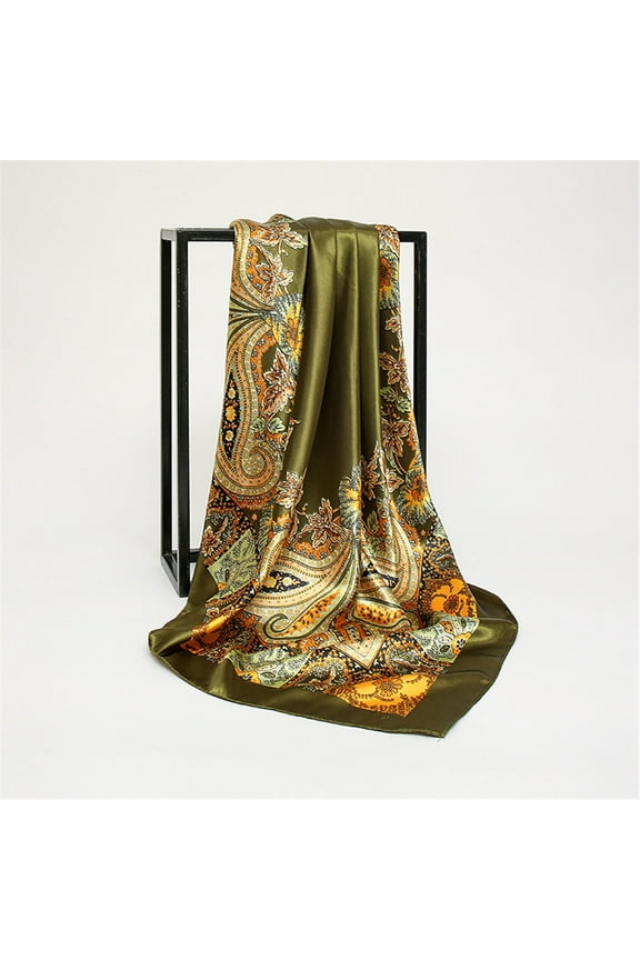 Silk Scarf Womens Elegant Large Head Scarves Soft Silk Feel Satin Square Scarf Shawl