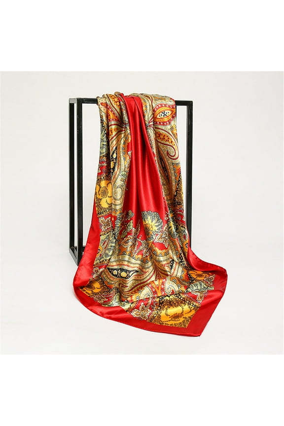 Silk Scarf Womens Elegant Large Head Scarves Soft Silk Feel Satin Square Scarf Shawl