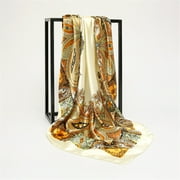 Silk Scarf Womens Elegant Large Head Scarves Soft Silk Feel Satin Square Scarf Shawl