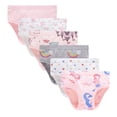thumbnail image 1 of FamilyBlisst Little Girl 100% Cotton Panties Printed Underwear 6-Pack Size 5, 1 of 6