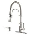 thumbnail image 1 of Wowow 20.7 in.Single Handle Convenient Pull Down Sprayer Kitchen Faucet in Brushed Nickel with Soap Dispenser, 1 of 7