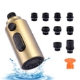 thumbnail image 1 of Wowow 3-Function Kitchen Faucet Spray Head Replacement in Brushed Nickel, 1 of 5