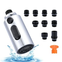 Wowow 3-Function Kitchen Faucet Spray Head Replacement in Polished Chrome