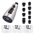 thumbnail image 1 of Wowow 3-Function Sprayer Pull Down Kitchen Faucet Spray Head Replacement with 9-Adapter Kit in Brushed Nickel, 1 of 5