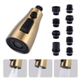 thumbnail image 1 of Wowow 3-Function Sprayer Pull Down Kitchen Faucet Spray Head Replacement with 9-Adapter Kit in Gold, 1 of 5