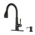 thumbnail image 1 of Wowow 3 Functions Single Handle Pull Down Sprayer Kitchen Faucet with Soap Dispenser in Stainless Steel Oil Rubbed Bronze, 1 of 7