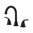 thumbnail image 1 of Wowow 3 Hole Widespread Bathroom Sink Faucet in Matte Black,Fit for 6 inch and 8 inch Sink with Pop UP Drain, 1 of 7