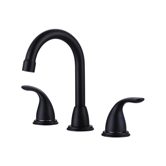 Wowow 3 Hole Widespread Bathroom Sink Faucet in Matte Black,Fit for 6 inch and 8 inch Sink with Pop UP Drain