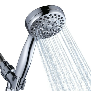 Wowow 5-Spray 1.75 GPM 3.5 in. Wall Mount Handheld Shower Head in Chrome