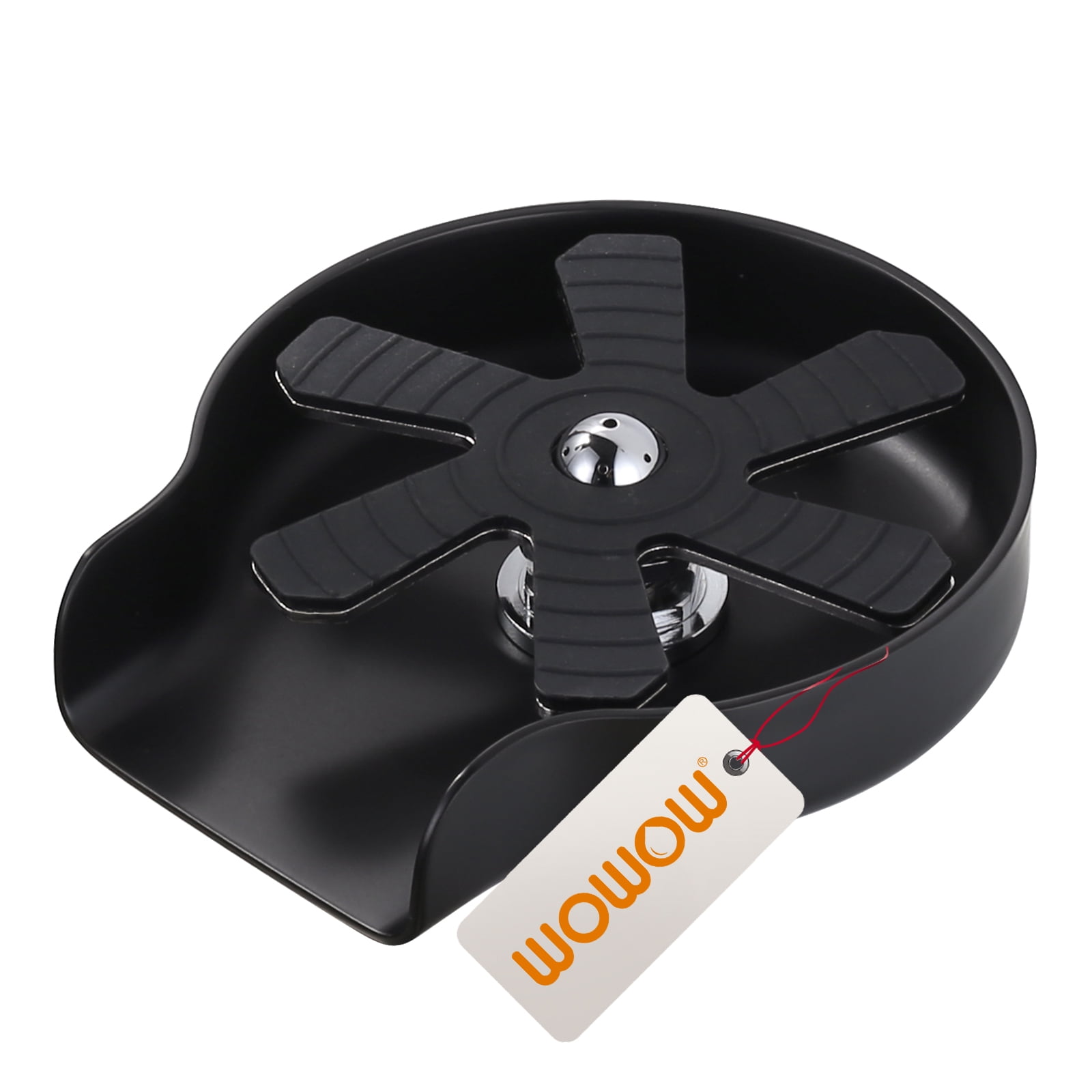 Wowow 6.3 in. Cup Rinser for Kitchen Sink, Matte Black Glass Rinser for Sink