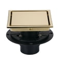 thumbnail image 1 of Wowow 6 in. x 6 in. Stainless Steel Square Shower Drain with Tile-In Pattern Drain Cover, 1 of 5
