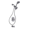 thumbnail image 1 of Wowow 7- Mode Shower Faucet Set with Tub Spout and 2-in-1 Dual Handheld Shower Head (Valve Included), Brushed Nickel, 1 of 7
