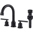 thumbnail image 1 of Wowow 8 in. Widespread 2-Handle Bathroom Faucet with Drain Kit in Oil Rubbed Bronze, 1 of 7