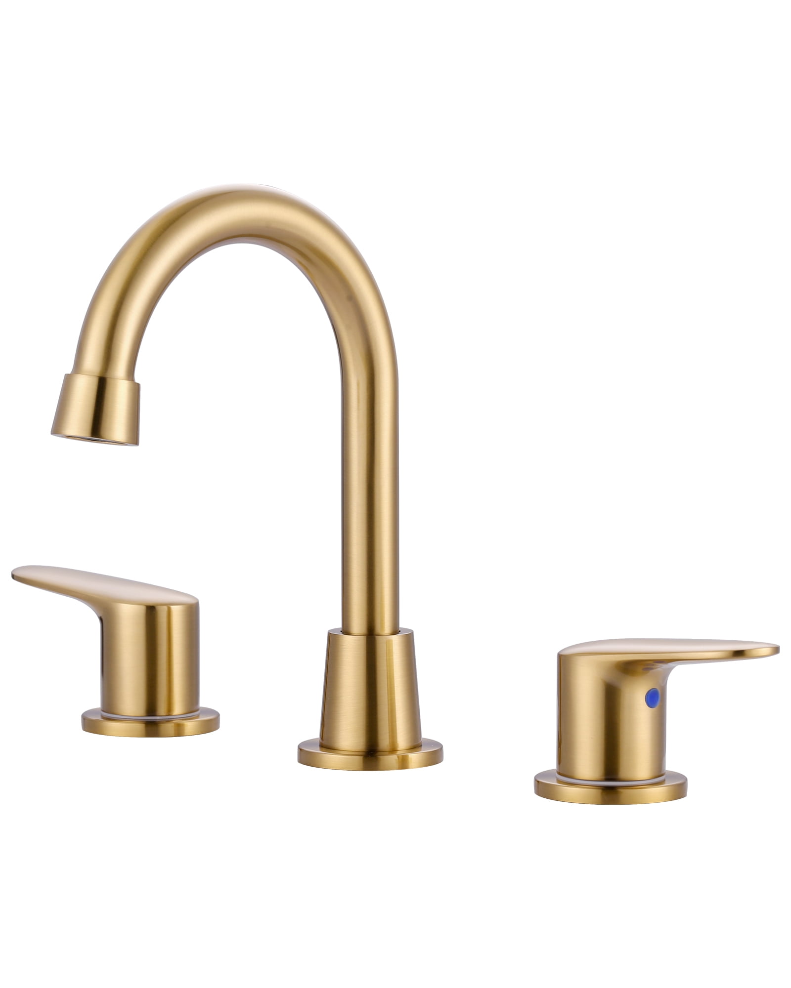 Wowow 8 in. Widespread Double Handle Bathroom Faucet in Gold