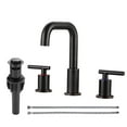 thumbnail image 1 of Wowow 8 in. Widespread Double Handle Bathroom Faucet in Oil Rubbed Bronze Included Pop-Up Drain and Aerator, 1 of 8