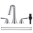 thumbnail image 1 of Wowow 8 in. Widespread Double Handle Bathroom Faucet in Polished Chrome, 1 of 8