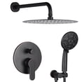 thumbnail image 1 of Wowow 9-Spray Patterns with 1.8 GPM 10 in. Wall Mount Rain Fixed Shower Heads in 10 in. Oil Rubbed Bronze, 1 of 8