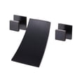 thumbnail image 1 of Wowow Double-Handle Wall-Mount Roman Tub Faucet with Waterfall Spout in Oil Rubbed Bronze, 1 of 9