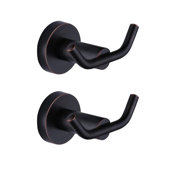 Wowow Knob Hook Double Robe/Towel Hook in Oil Rubbed Bronze (2-Pack)