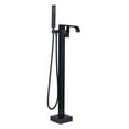thumbnail image 1 of Wowow Oil Rubbed Bronze 1-handle Freestanding Waterfall Bathtub Faucet with Hand Shower (Valve Included), 1 of 7